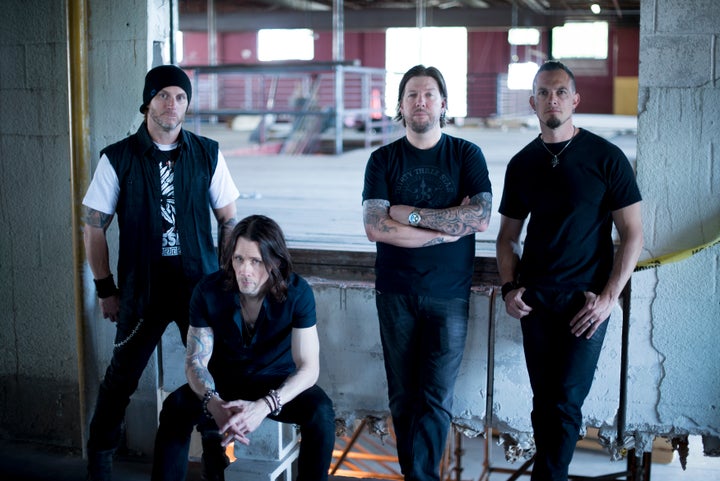<p>Alter Bridge: Brian Marshall, Myles Kennedy, Scott Phillips, and Mark Tremonti </p>