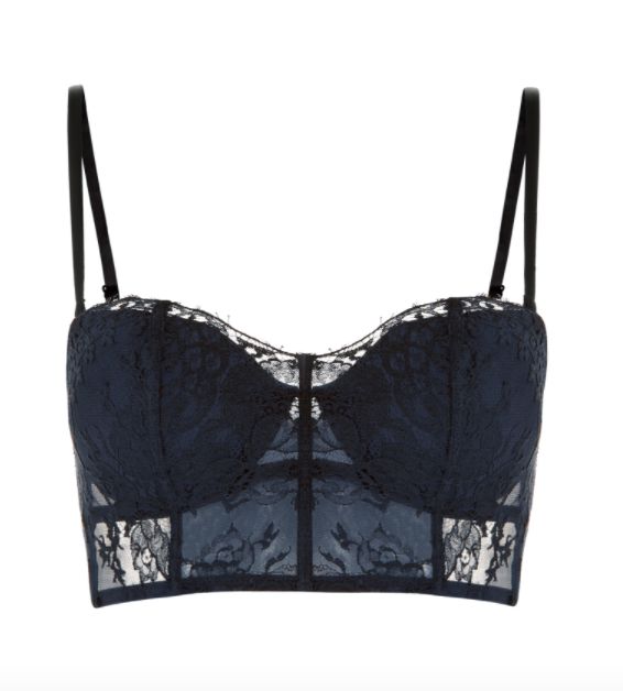 Buy Victoria's Secret Black Strapless Lace Balcony Minimiser Bra from the  Next UK online shop