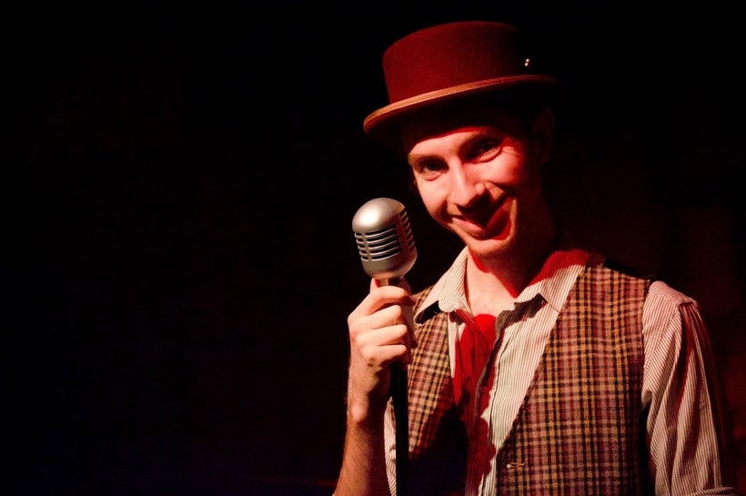 The emcee (Dick Move) lets us know there is more to this show than meets the eye.