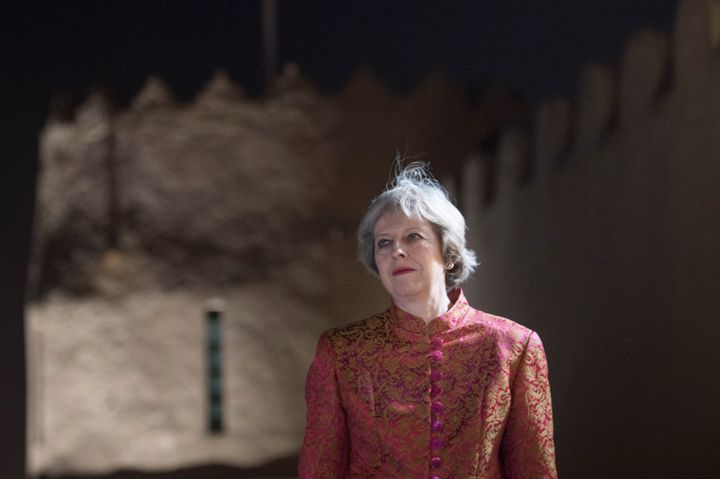 <strong>Prime Minister Theresa May spoke about the 'trousergate' row in Bahrain</strong>