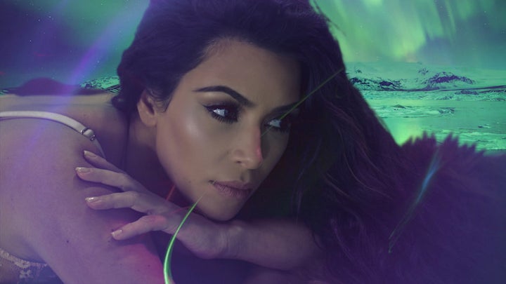 Kim Kardashian Makes Lingerie Clad Love Magazine Advent Calendar Debut