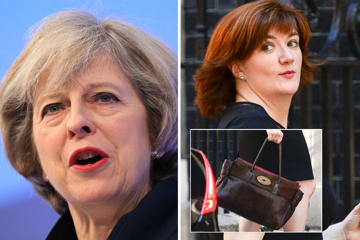 Brexit feud... Bitterness between Number 10 and Nicky Morgan has now centred upon the price of a handbag