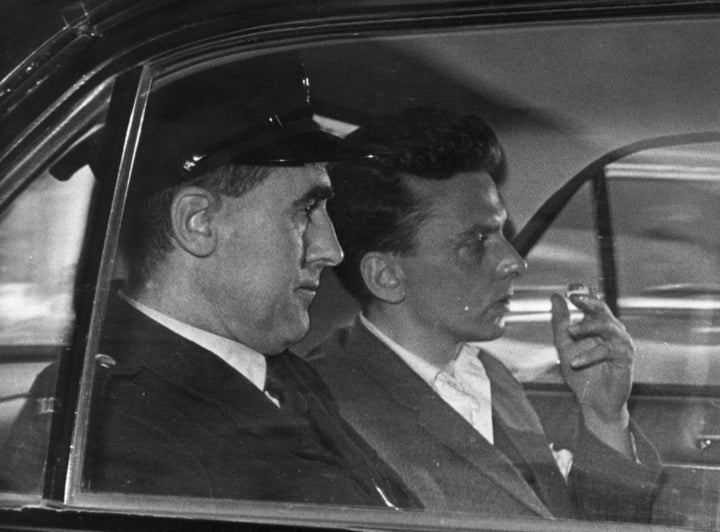 <strong>Ian Brady being taken to court by car in 1966</strong>