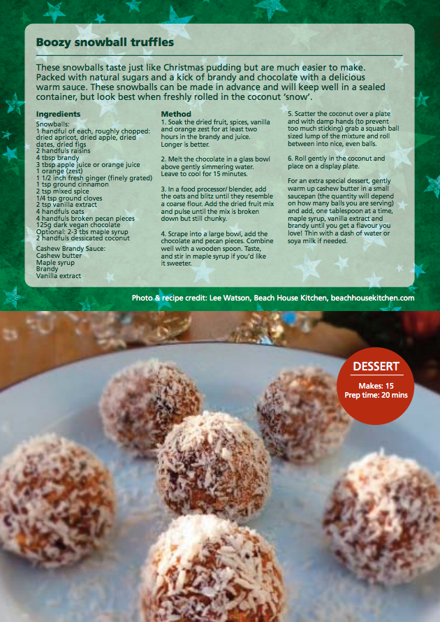 Humane Society International’s boozy snowball truffles.