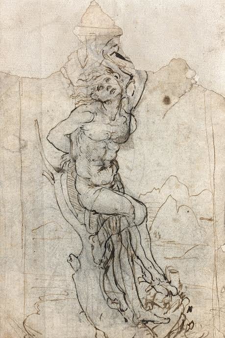 A French auction house has announced the discovery of a never-before-seen sketch by Italian master Leonardo da Vinci. The drawing, pictured, depicts Saint Sebastian.