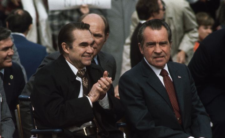 President Richard Nixon and Governor George Wallace on February, 18, 1974.