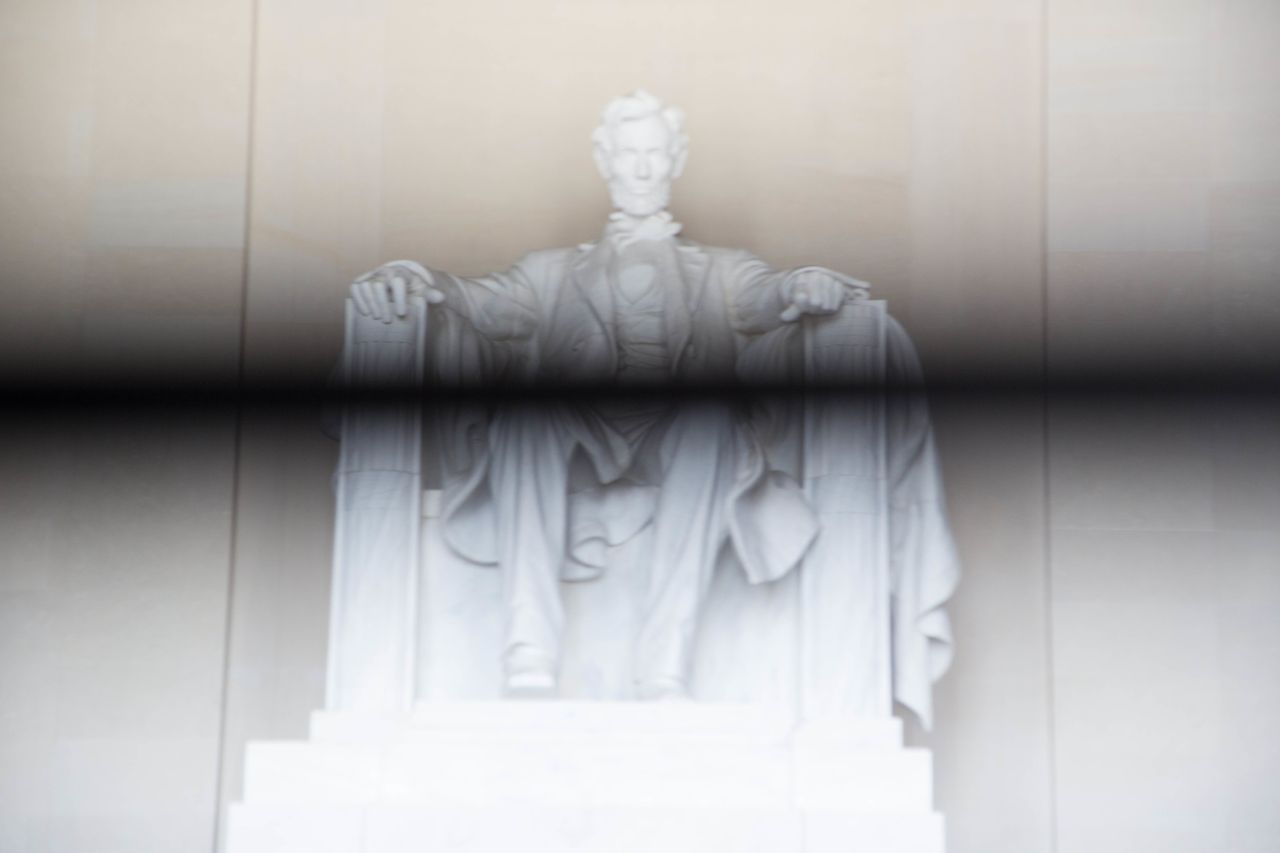 "Land Of Freedom's Heaven Defended Race, Lincoln Memorial," 2016 Archival Pigment