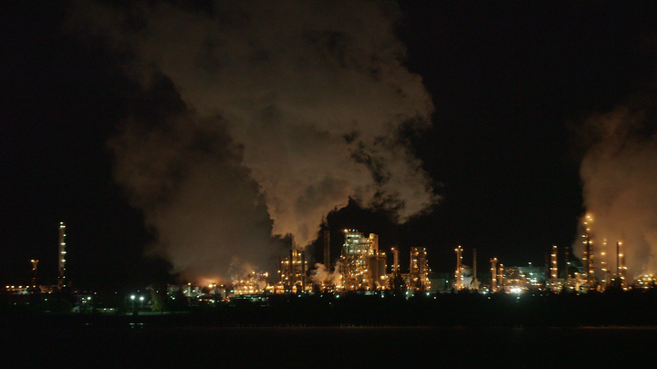 The Tesoro oil refinery in Anacortes, Washington.