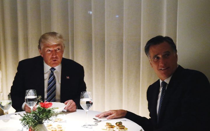 Donald Trump and Mitt Romney dine at Trump Tower while the two were still discussing the secretary of State post.