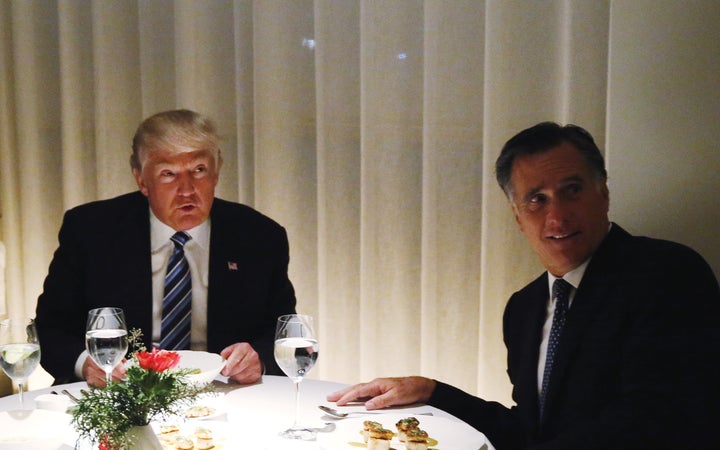 Donald Trump and Mitt Romney dine at Trump Tower while the two were still discussing the secretary of State post.