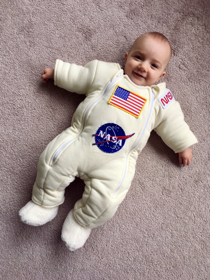 baby astronaut in space