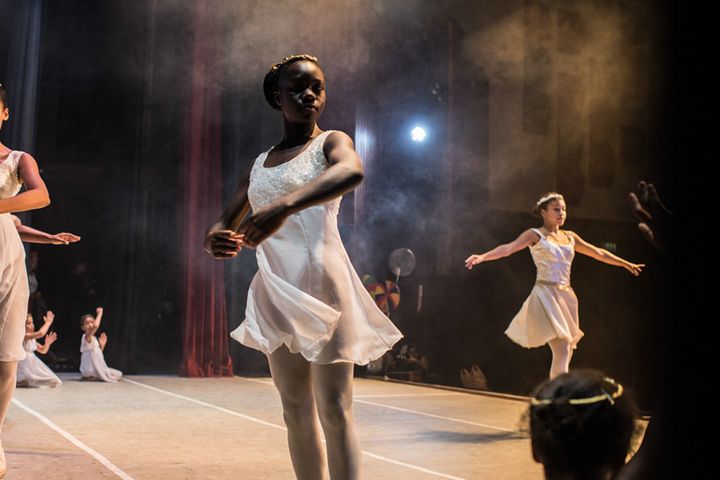 Pamela performing in "The Nutcracker." Pamela is now dancing in a ballet studio and she moved to a boarding school outside of Kibera slum, so her life has improved because of her talent as a dancer.