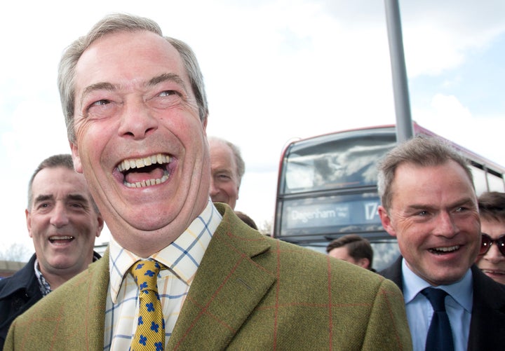 Former Ukip leader Nigel Farage was the subject of a joke by Johnson