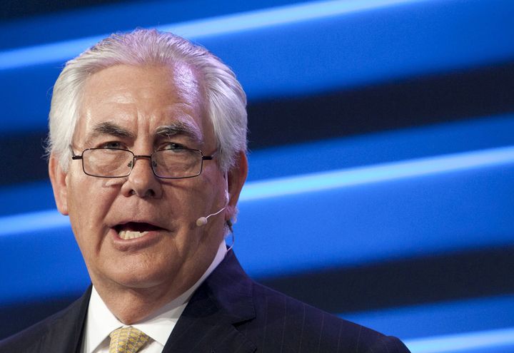 Exxon Mobil CEO Rex Tillerson was Trump's choice for secretary of state.