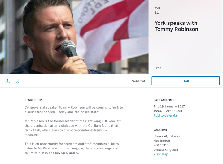 <strong>Tickets for the event have already sold out </strong>