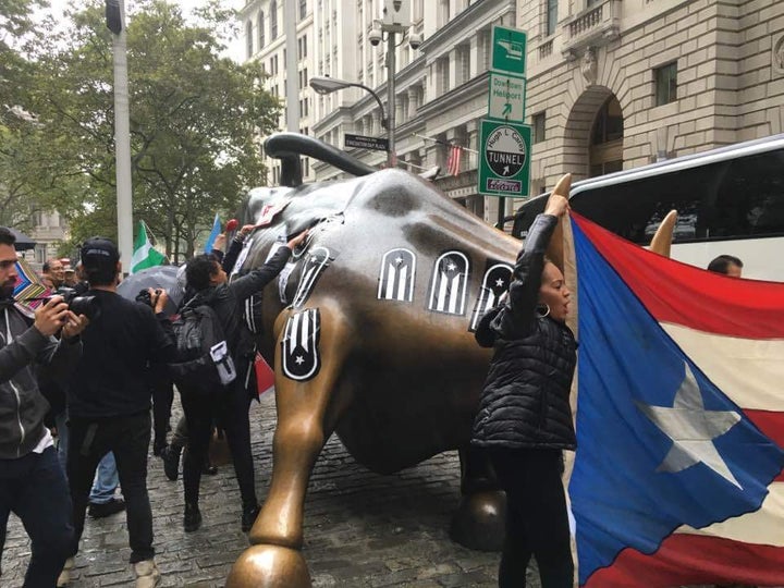 In NYC protesting the appointment of the Fiscal Control Board in Puerto Rico