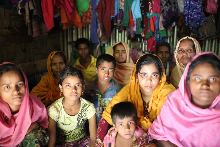 Rohingya Muslims, fled from violence over Muslims in Myanmar take shelter at Leda unregistered Rohingya camp in Teknaf, Bangladesh on December 05, 2016.