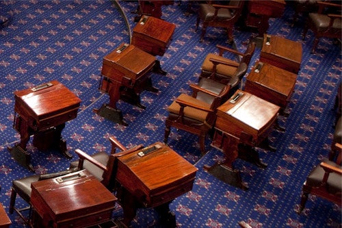 empty senate chamber