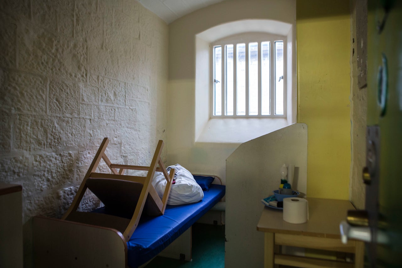 A cell awaits a new inmate at a prison in Britain