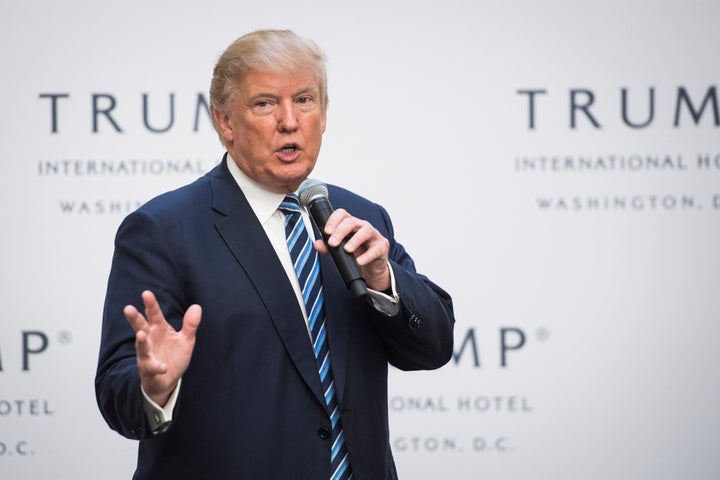 President-elect Donald Trump speaking at the opening of his Trump International Hotel in Washington, D.C.