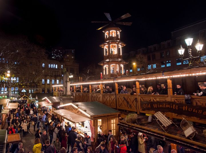 <strong>Albert Square in Manchester is also home to the Christmas market </strong>