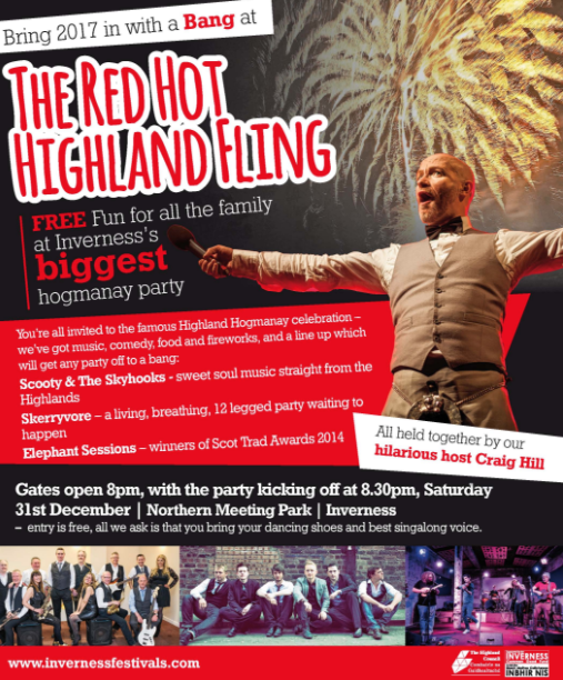 The Red Hot Highland Fling is the biggest free Hogmanay party in Scotland