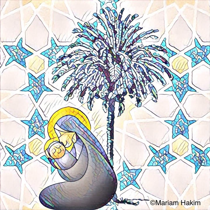 <p>In the Islamic nativity, Jesus is born under a date palm tree.</p>
