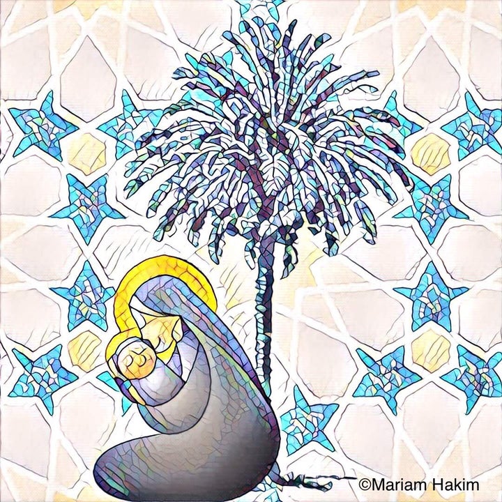 In the Islamic nativity, Jesus is born under a date palm tree.