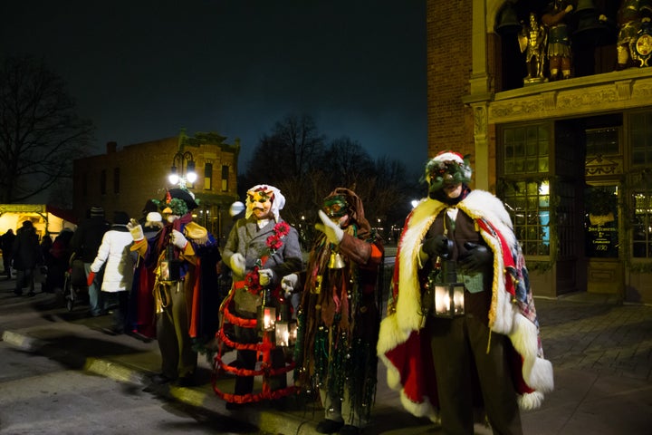 Mummers dressed in period attire perform at <a href="https://www.thehenryford.org/explore/blog/mummers-the-word" target="_bla