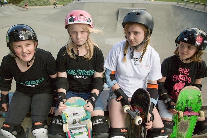 She Shreds is an Australian organization that promotes girls' involvement in skateboarding. 