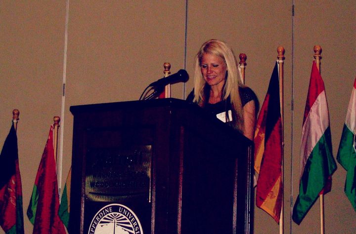 Speaking at my graduation ceremony from Pepperdine (2007) 