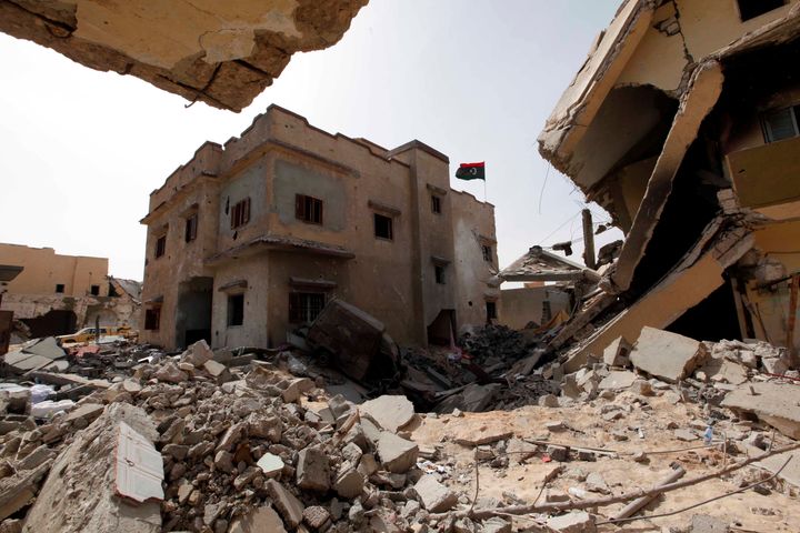 U.S. airstrikes have reduced some neighbourhoods in Sirte, Libya to rubble.