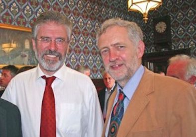 Gerry Adams and Jeremy Corbyn in the Commons