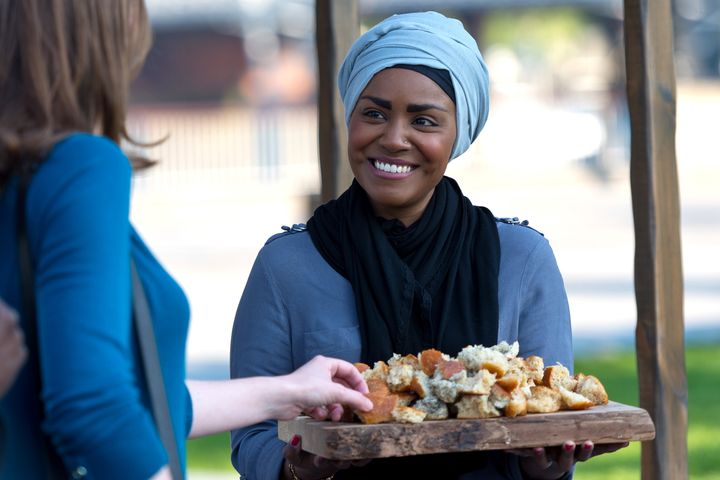 <strong>Nadiya Hussain, pictured above with a Great Fire of London inspired bake, has spoken out about a racist incident on public transport</strong>