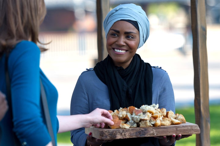 Nadiya Hussain, pictured above with a Great Fire of London inspired bake, has spoken out about a racist incident on public transport