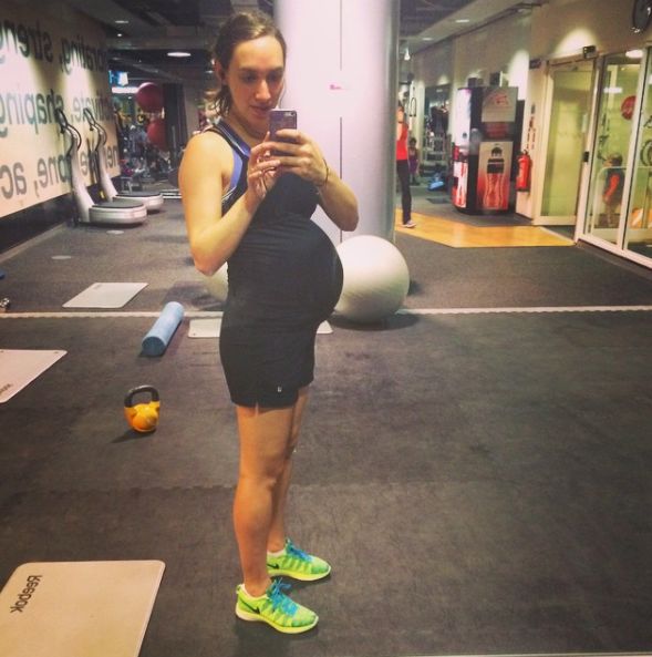 Alison Whitehouse trained while she was pregnant. 