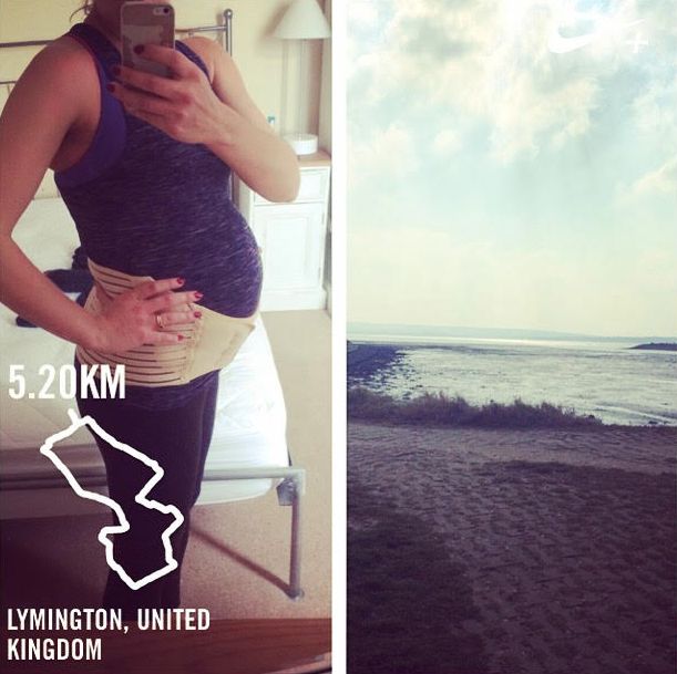 Alison Whitehouse also went on runs while she was pregnant and made sure her bump was supported. 
