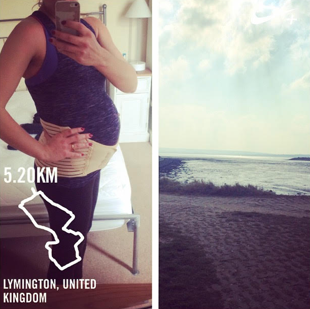 Alison Whitehouse also went on runs while she was pregnant and made sure her bump was supported.
