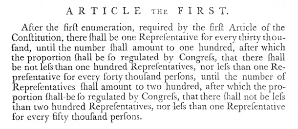 Imagine a House of Representatives the size of a small town, where each Rep serves a constituency no larger than typical college football stadium, rather than Reps serving some districts that have greater populations than some states.