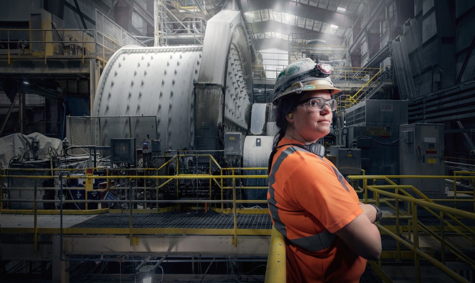 Jordan Ainsworth; Mill Operator at Round Mountain Gold Mine. Shot in Round Mountain, NV.