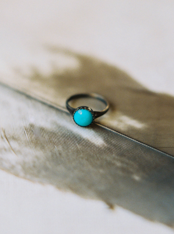This turquoise ring once belonged to June Carter Cash.