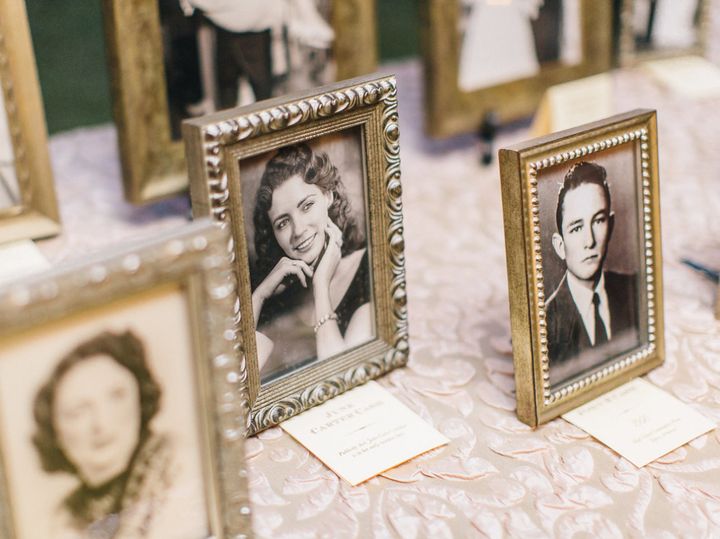 Photos of Johnny Cash and June Carter Cash were displayed at the reception.