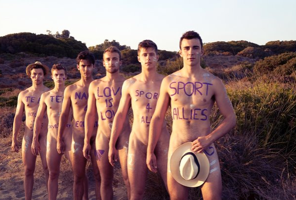 <strong>A shot from the team's 2016 naked calendar </strong>