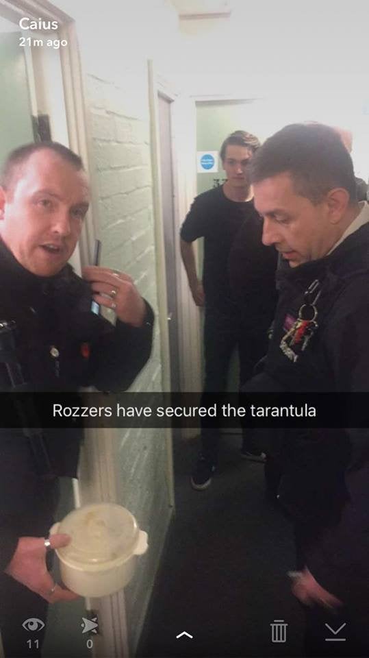<strong>Yolandi has been rescued by campus security </strong>
