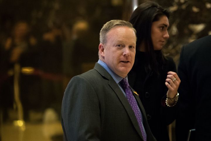 Sean Spicer is a leading candidate for White House press secretary. 