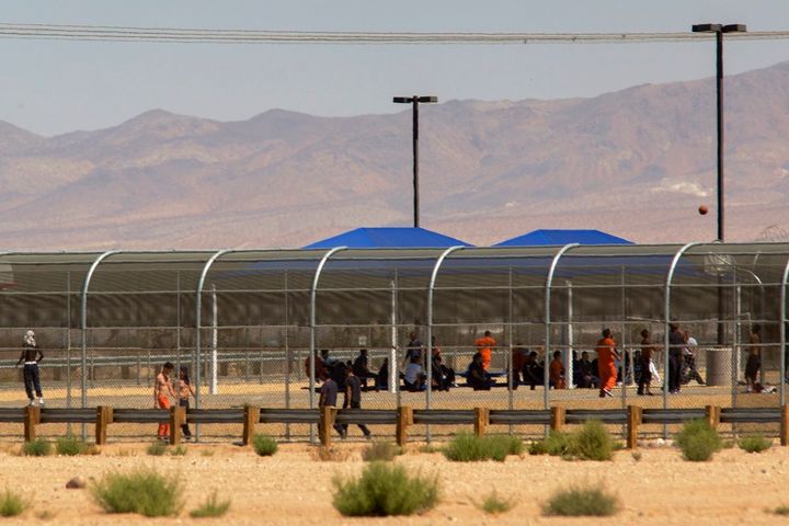 Imprisoned immigrants are seen at the U.S. Immigration and Customs Enforcement Adelanto Detention Facility in Adelanto, Calif., Sept. 6, 2016.