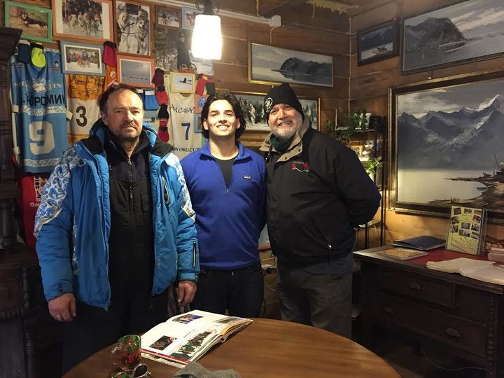 Posing with world champion Siberian musher, Oleg Tyuryumin, our guide.
