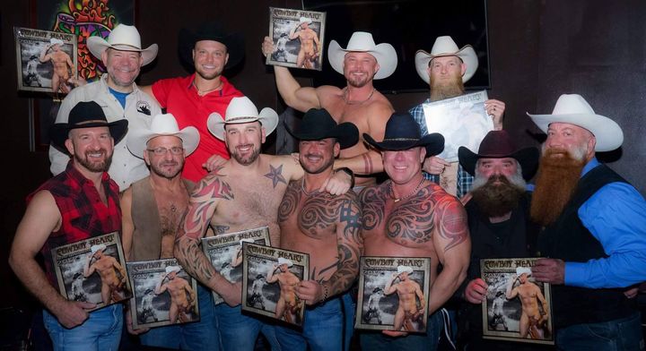 Men of HomoRodeo.com Cowboy HeART calendar signing event