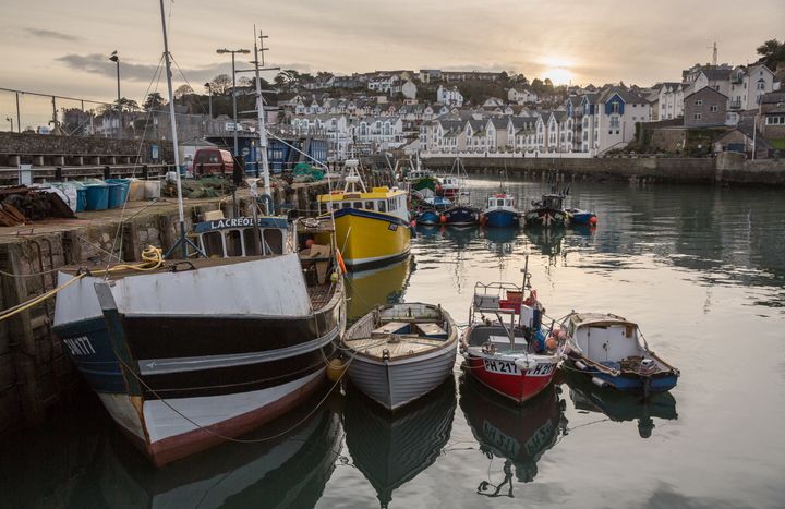The famous Brixham seaport in Devon, one of the UK's biggest fishing ports by volume