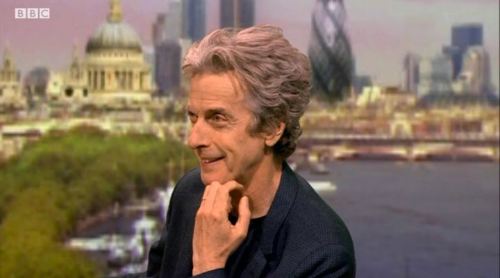 Peter Capaldi appearing on the Andrew Marr Show this morning.